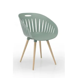 Topstar T2023 OUTDOOR (2er-Set) Buche - Eiche gebeizt / Schale olive