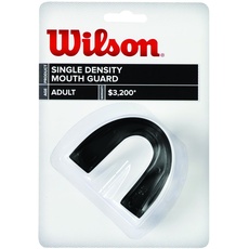Wilson Single Density Mouthguard without Strap, Black, Adult