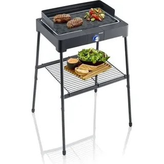 Elektrogrill SEVERIN PG8568, 2200W, 44,5x26cm Grillfläche, 85cm Höhe, Alugussgrill - Bunt