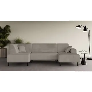 Home Affaire »ARROS U-Form mit Wellenunterfederung, Maße B/T/H: 300/163/81 cm« incl. Zierkissen, mit Recamiere links/rechts bestellbar, auch in Cord,