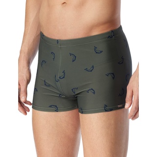 Schiesser Herren Bein Badehose, Khaki Gemustert, 6