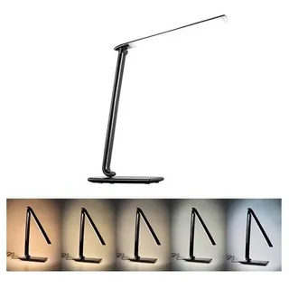 Brilagi - LED Dimmbare Tischlampe USB-Anschluss LED/12W/230V schwarz - Schwarz