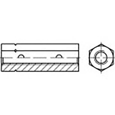 Bild von TO-6865980 Sechskantspannschlossmutter M6 Stahl verzinkt DIN 1479 25St.