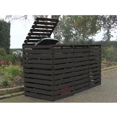 Bild Mülltonnenbox Vario V für 3 Tonnen anthrazit
