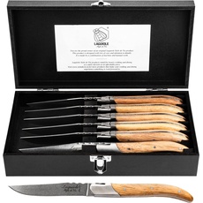 Laguiole Style de Vie Steakmesser Luxury Line, 6-teilig, Eichenholz