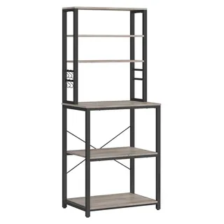 Küchenregal stehend industriell grau-schwarzer Spanplattenstahl 40 x 60 x 167 cm