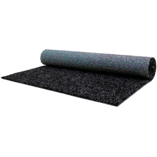Kunstrasen "PORTO, Gesamthöhe 10 mm, Made in Netherlands", grau (anthrazit), B:133cm L:1.600cm, Polypropylen (PP), PRIMAFLOR-IDEEN IN TEXTIL, Teppiche, Kunstrasen, aus Nadelfilz, mit Drainage-Noppen, für Balkon & Terrasse