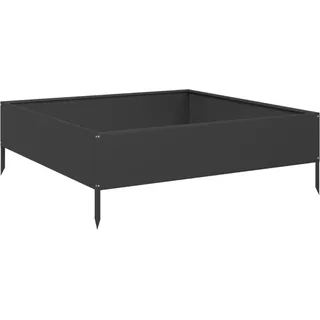 vidaXL Hochbeet 100 x 100 x 25 cm Schwarz