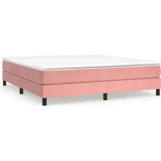 vidaXL Boxspringbettgestell Rosa 180x200 cm Samt - Rosa
