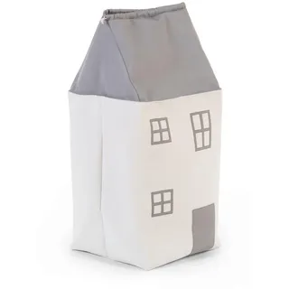 Childhome Spielzeugtasche Haus , Creme, Grau , Textil , 32x73x32 cm , faltbar , Ordnen & Aufbewahren, Dekoboxen & Aufbewahrungsboxen, sonstige Boxen