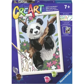 Ravensburger Malen nach Zahlen - CreArt Verspielter Panda Tier-Set