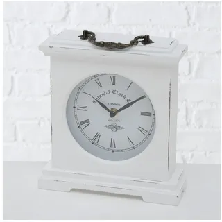 Boltze 5231600 Wand- Tischuhr Analoge Uhr Rechteck Weiß