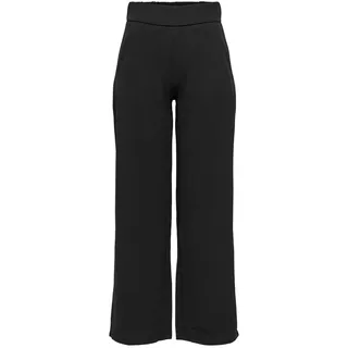 JDY Damen Weit Geschnittene Stoffhose | Schlupf Marlene Hose JDYLOUISVILLE | Culotte Palazzo Pants, Farben:Schwarz, Größe:XL / 30L