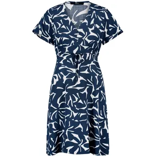 Minikleid ZERO "Minikleid mit Print.", Damen, Gr. 38, EURO, blau (blau, cream), Obermaterial: 100% Viskose CV., Kleider Minikleid
