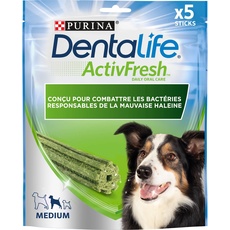 DENTALIFE ActivFresh – 5 Kausnacks für mittelgroße Hunde – 115 g – Mundhygiene im Alltag