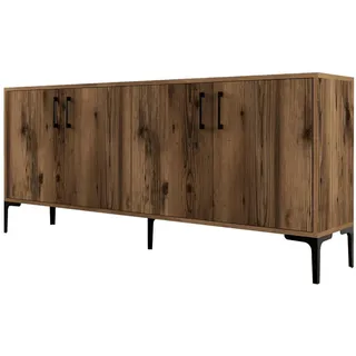 cotecosy Buffetschrank Kiev 35 x 78 x 180 cm Braun