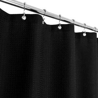 Duschvorhang, geprägt, Barossa-Motiv, 71 W x 96 L (XLong), Schwarz