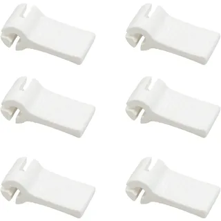 WINDHAGER Klemmhaken, Zubehör für Seilspannmarkise / Sonnensegel, weiß, (6er Pack) - Silber