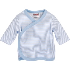 Schnizler Unisex Baby Flügelhemd Langarm Ringel 800203, 17 - Bleu, 44