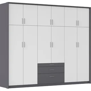 Rauch Kleiderschrank Hildesheim 275 x 231 x 58 cm Schwarz/Weiß
