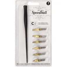 Speedball Art Products C Style Lettering Stifte-Set, Kunststoff, Schwarz, 7-teiliges