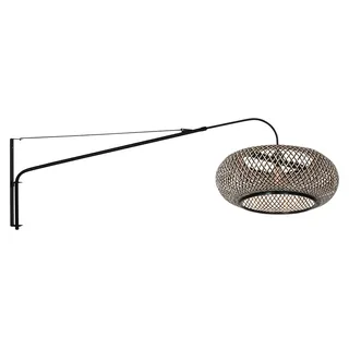Steinhauer - wandleuchte - Elegant Classy - schwarz - bambus metall - E27 - 4449ZW - Schwarz