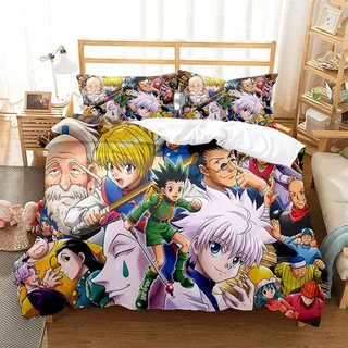 3tlg. Anime Hunter x Hunter 3D Druck Bettbezug Set Kinder Bettwäsche Kissenbezug - Hunter x Hunter T01 - 135 x 200cm