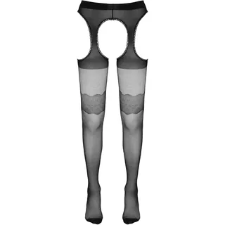 COTTELLI Stockings & Hosiery - Ouvert-Strumpfhose für Frauen, erotische Strumpfhose mit Eingriff, Strümpfe und Strapse in schwarz