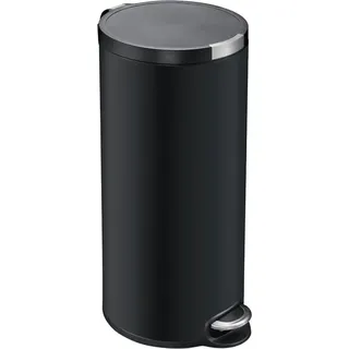 EKO - Artistic Treteimer 30 Liter - Stainless steel Plastic - Matt Schwarz - Schwarz