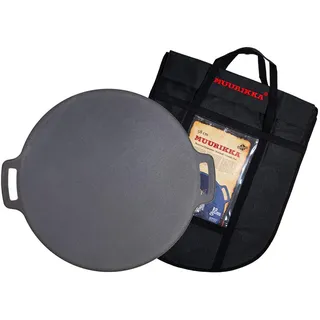 MUURIKKA Grillpfanne 58cm inkl. Schutztasche, Outdoor Pfanne, Feuerpfanne aus robuster Walzstahl für Lagerfeuer & Grill