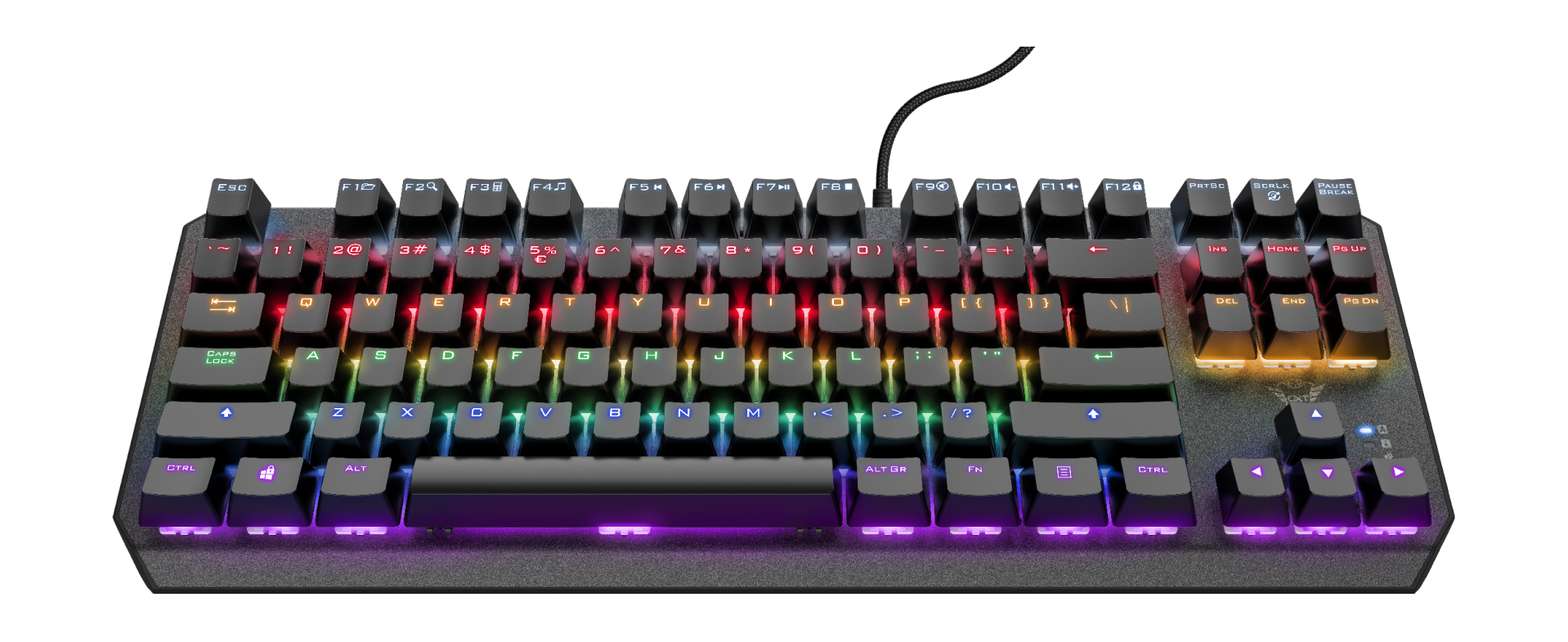 Bild von Gaming GXT 834 Callaz TKL, LEDs RGB, Gaote Outemu RED, USB, DE (24405)