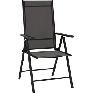 vidaXL 9-tlg. Garten-Lounge-Set Schwarz und Anthrazit - Schwarz