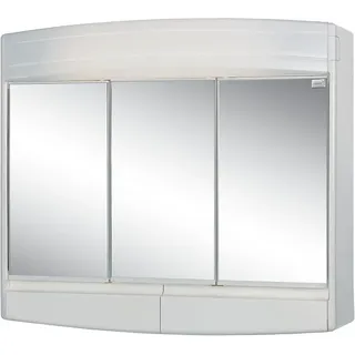 Sieper Spiegelschrank Topas Eco mit LED Beleuchtung 60 cm breit, Kunststoff Spiegelschrank in Weiß inkl. Steckdose - Weiß