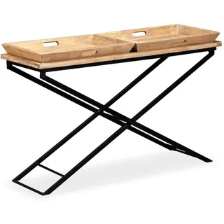 Konsolentisch Mangoholz Massiv 130 x 40 x 80 cm - Braun