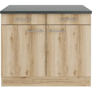 OPTIFIT Unterschrank Livorno290 100 x 60 x 84,8 cm Grau