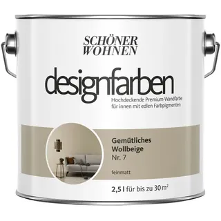 Schöner Wohnen Designfarben Gemütliches Wollbeige matt 2,5 l