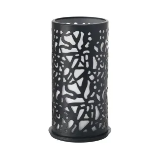DUNI Kerzenhalter Twist Windlicht Metall schwarz , Maße (Ø x H): 75 x 140 mm, 1 Karton = 4 x 1 Stück