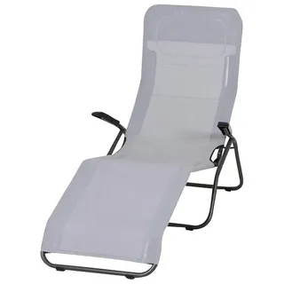 Siena Garden Anco Kippliege 144 x 72,5 x 103,5 cm hellgrau klappbar