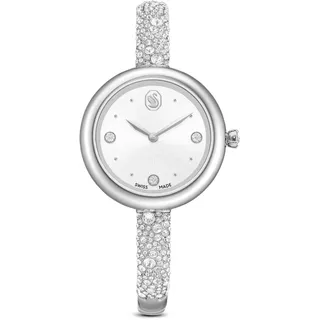 Swarovski Sublima Bangle Uhr, Schweizer Produktion, Metallarmband, Silberfarben, Edelstahl