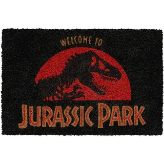 Grupo Erik Kokosmatte Fußmatte Jurassic Park - Schmutzfangmatte 40x60 cm - Fussmatte Lustig - Türmatte Innen Jurassic Park Merchandise