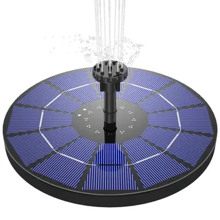 AISITIN 3,5W Solar Springbrunnen Solar Teichpumpe mit Solar Panel Eingebaute Batterie Wasserpumpe Solar Schwimmender Fontäne Pumpe mit 6 Fontänenstile für Garten, Vogel-Bad,Teich,Fisch-Behälter