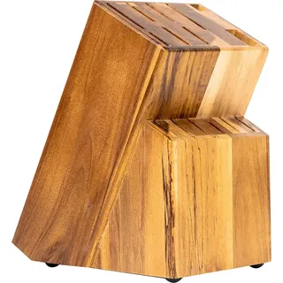Coninx Holz-Messerblock ohne Messer - Messerhalter von Coninx - Akazienholz Messerblock dunkel - Braun