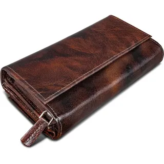 ROYALZ Orelia Vintage Geldbörse Damen Portemonnaie braun