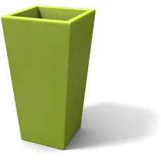 Kloris Moderne Vase, quadratisch, für Innen- und Außenbereiche, 34 x 34 cm, Modell EGIZIO Höhe 65 cm, Grün
