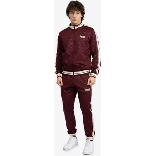 Lonsdale Herren Trainingsanzug schmale Passform Ashwell Oxblood/Ecru XL