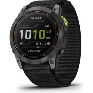 Garmin Enduro 2 BT 51 mm Titaniumgehäuse grau Nylonarmband schwarz One Size