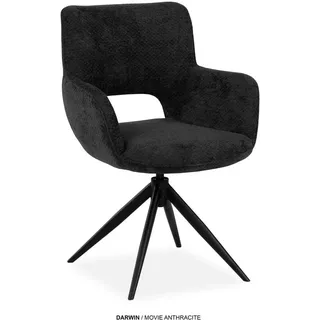 omg design Esszimmerstuhl Darwin Polyester anthrazit 2er Set