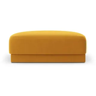 Micadoni Pouf Miley aus Samt gelb , Gelb , Textil , 90x40x90 cm , Hergestellt in Europa, Oeko-Tex® , Wohnzimmer, Sessel, Hocker & Hockerbänke, Poufs