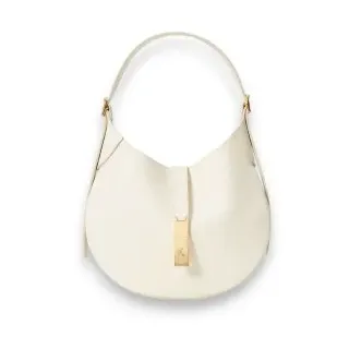 Polo Ralph Lauren für Damen. 428944016001 Polo ID Schultertasche aus Leder in Offwhite, klein (OSFA), Weiß, Lässig