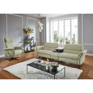 Home Affaire »Bellaria, inklusive 2x Relaxfunktion motorisch mit Herz-Waage-Beschlag« Zwischenelement mit Tisch, Steckdose & USB-Ladestation,